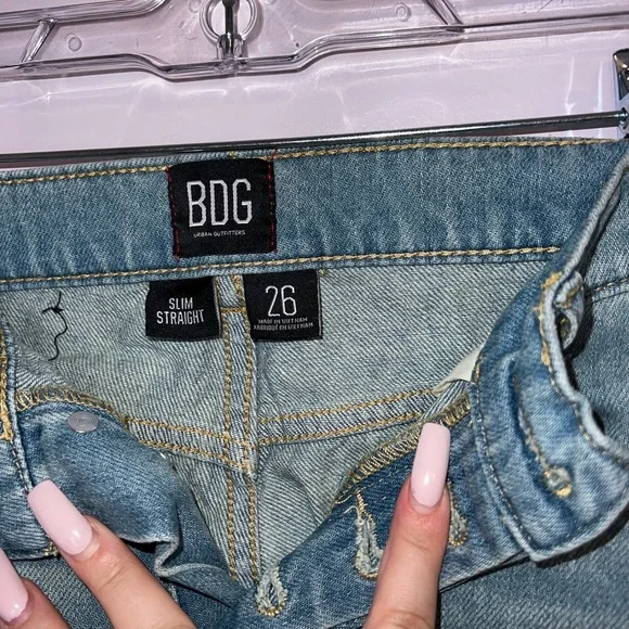 Urban Outfitters BDG Women’s Distressed Ripped Polka Dot Jeans - Picture 7 of 8